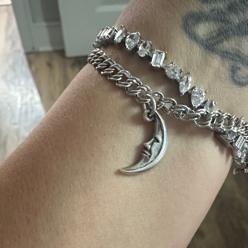 James Avery d/c man in the moon charm sterling silver in excellent condition 925